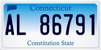 CT license plate AL86791