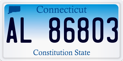 CT license plate AL86803