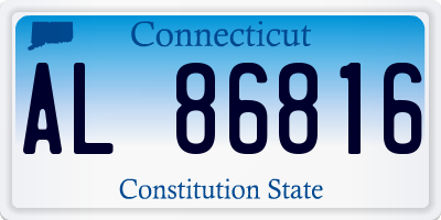 CT license plate AL86816