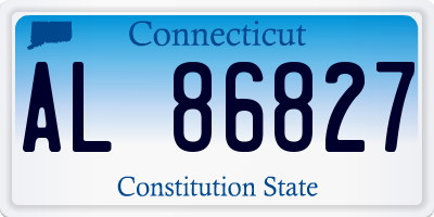 CT license plate AL86827
