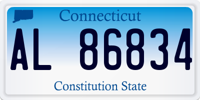 CT license plate AL86834
