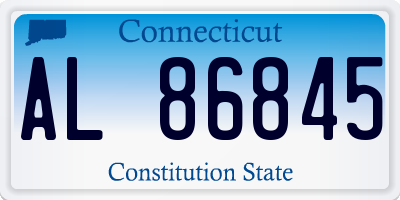 CT license plate AL86845
