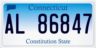 CT license plate AL86847
