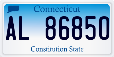 CT license plate AL86850