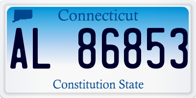 CT license plate AL86853