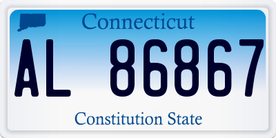 CT license plate AL86867