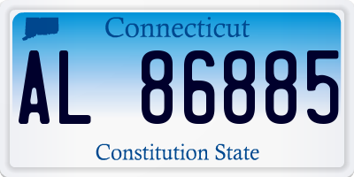 CT license plate AL86885