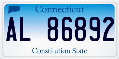 CT license plate AL86892