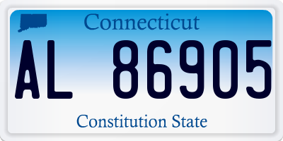 CT license plate AL86905