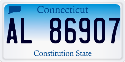 CT license plate AL86907