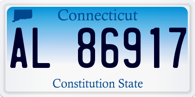 CT license plate AL86917