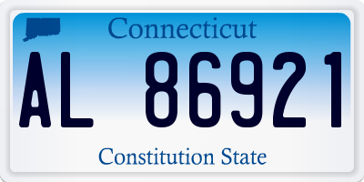 CT license plate AL86921