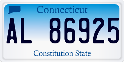 CT license plate AL86925