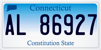 CT license plate AL86927