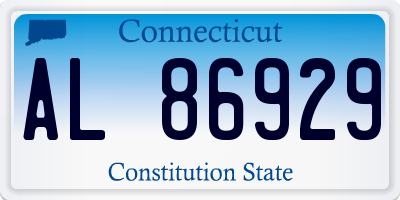 CT license plate AL86929