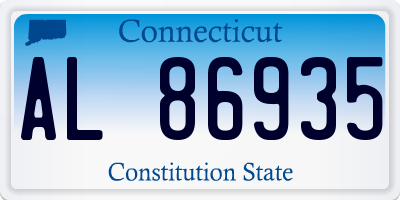 CT license plate AL86935