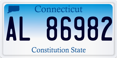 CT license plate AL86982