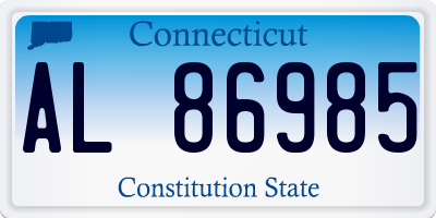 CT license plate AL86985