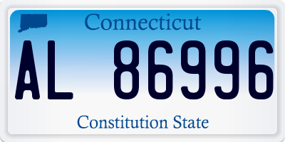 CT license plate AL86996