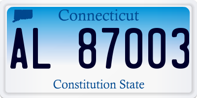 CT license plate AL87003