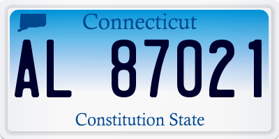 CT license plate AL87021