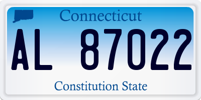 CT license plate AL87022