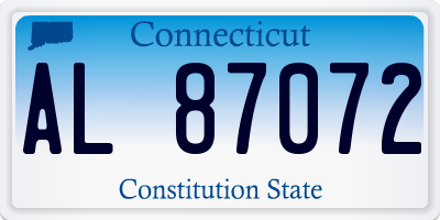 CT license plate AL87072