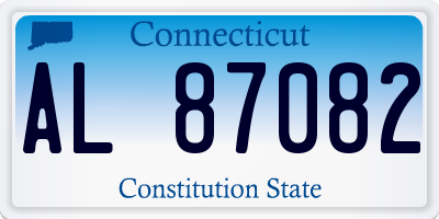 CT license plate AL87082