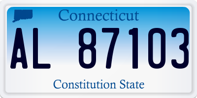 CT license plate AL87103
