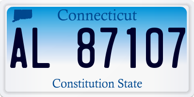 CT license plate AL87107