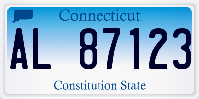 CT license plate AL87123