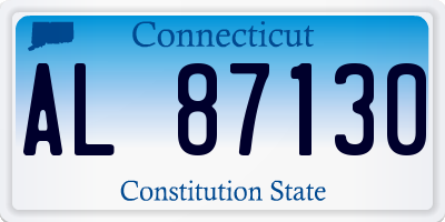 CT license plate AL87130