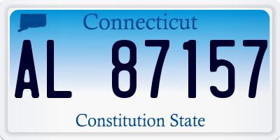 CT license plate AL87157