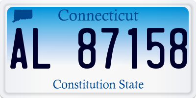 CT license plate AL87158