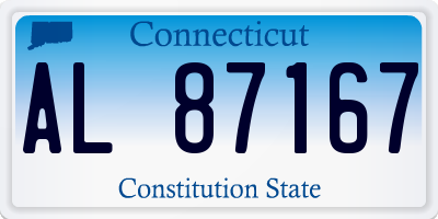 CT license plate AL87167