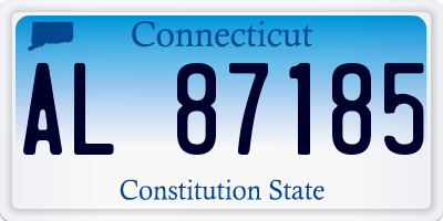 CT license plate AL87185