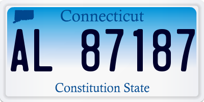 CT license plate AL87187