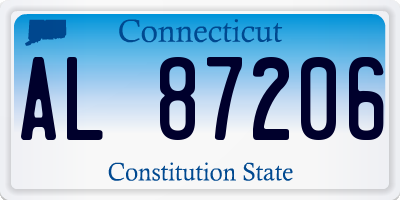 CT license plate AL87206