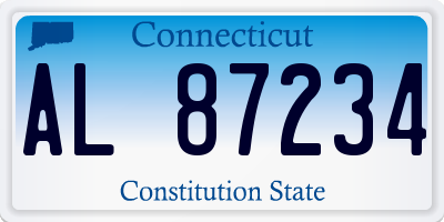 CT license plate AL87234