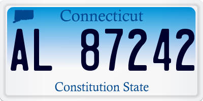 CT license plate AL87242