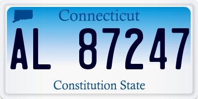 CT license plate AL87247