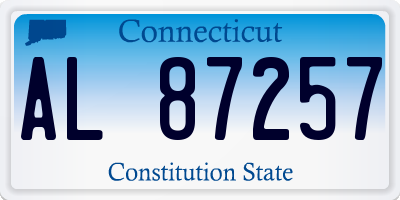 CT license plate AL87257