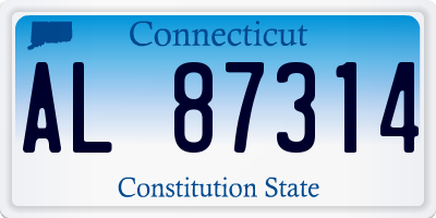CT license plate AL87314