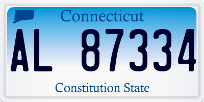 CT license plate AL87334
