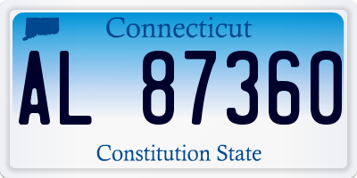 CT license plate AL87360