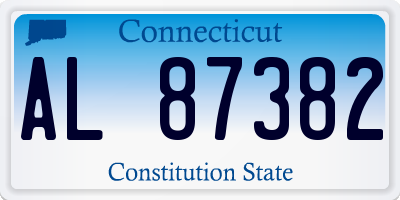 CT license plate AL87382