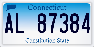 CT license plate AL87384