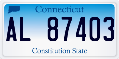 CT license plate AL87403