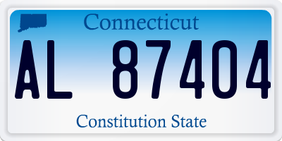 CT license plate AL87404