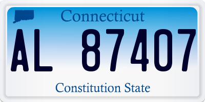 CT license plate AL87407